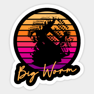 Big Worm Retro Sticker